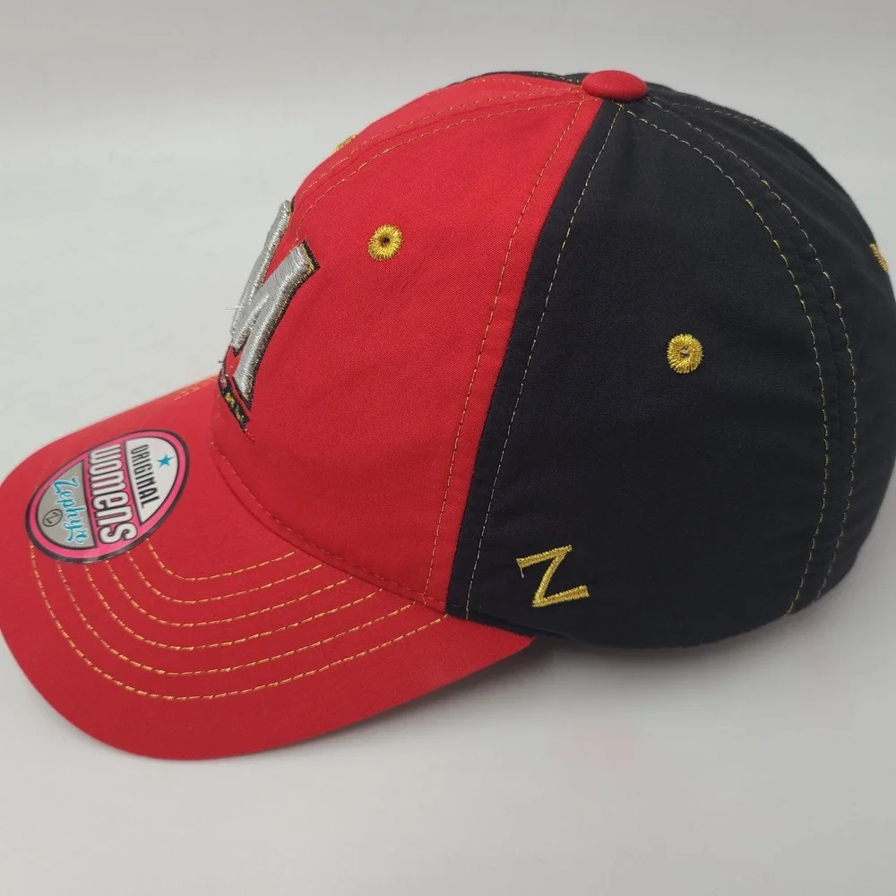 Women Maryland Terrapins Hat Adjustable Zephyr‎ Red Black NCAA University Terps